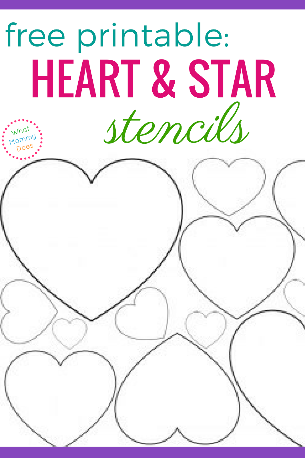 Free Printable Heart Stencils Star Templates What Mommy Does Free Printable Heart Stencils Star Templates What Mommy Does