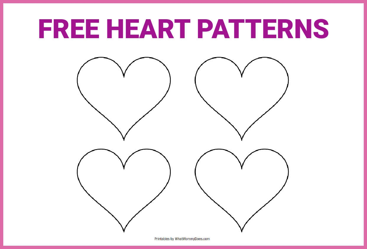 Free Printable Heart Templates 9 Large Medium Small Stencils To Cut Out What Mommy Does Free Printable Heart Templates 9 Large Medium Small Stencils To Cut Out What Mommy Does