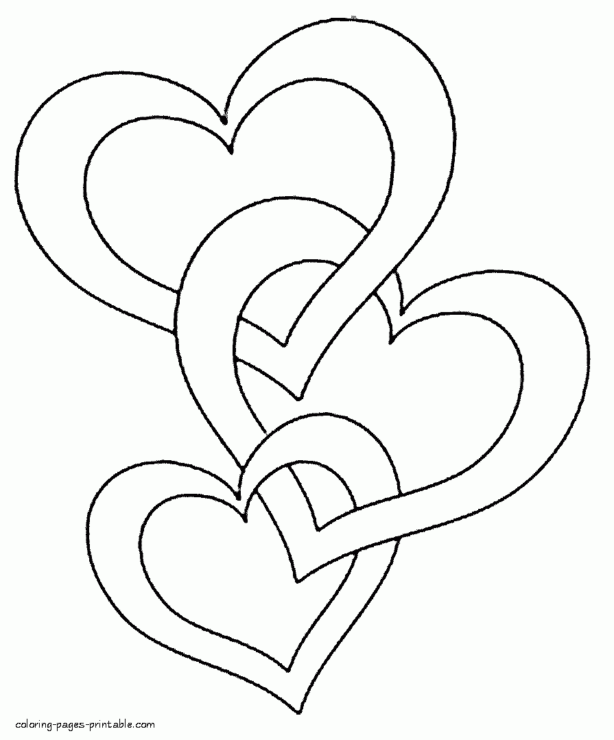 printable coloring pictures of hearts