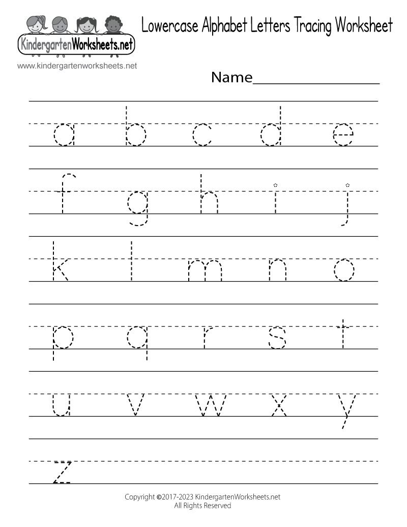 Free Printable Lowercase Alphabet Letters Tracing Worksheet Free Printable Lowercase Alphabet Letters Tracing Worksheet