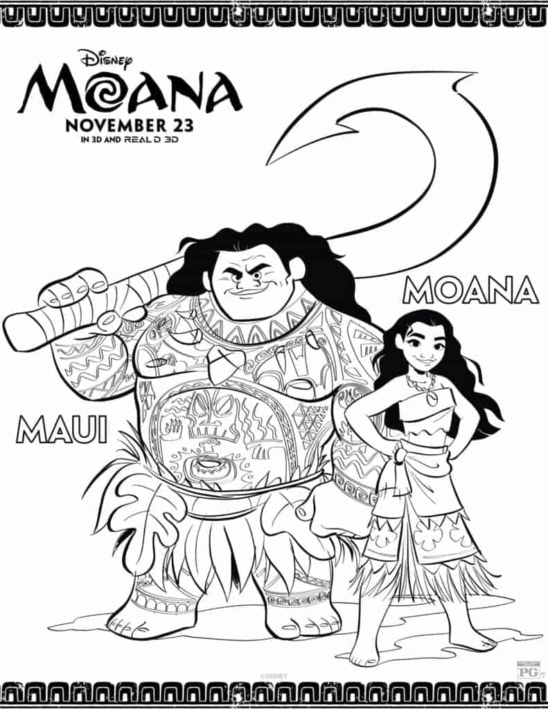 printable coloring pages moana