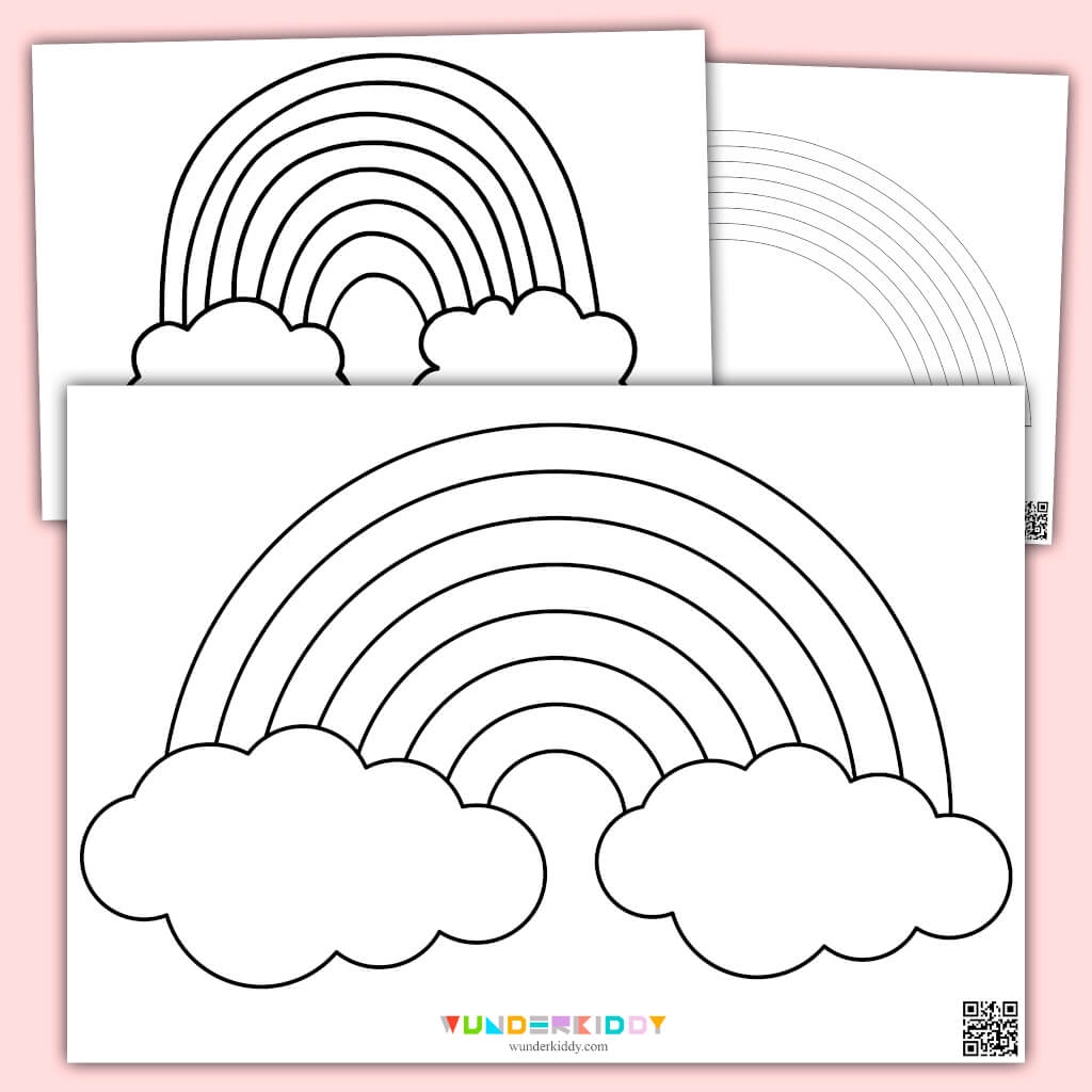 free printable rainbow coloring pages