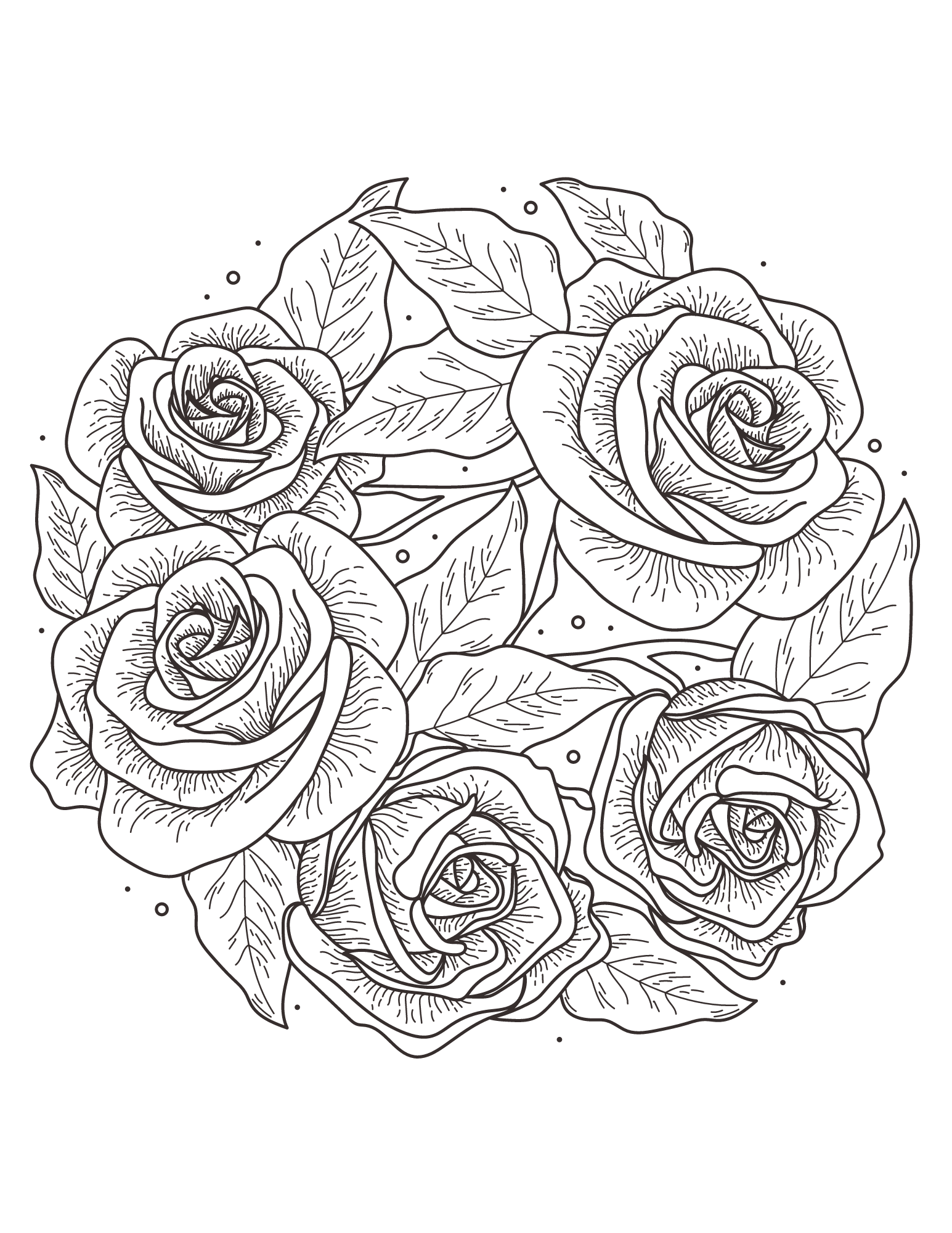 coloring pages roses printable