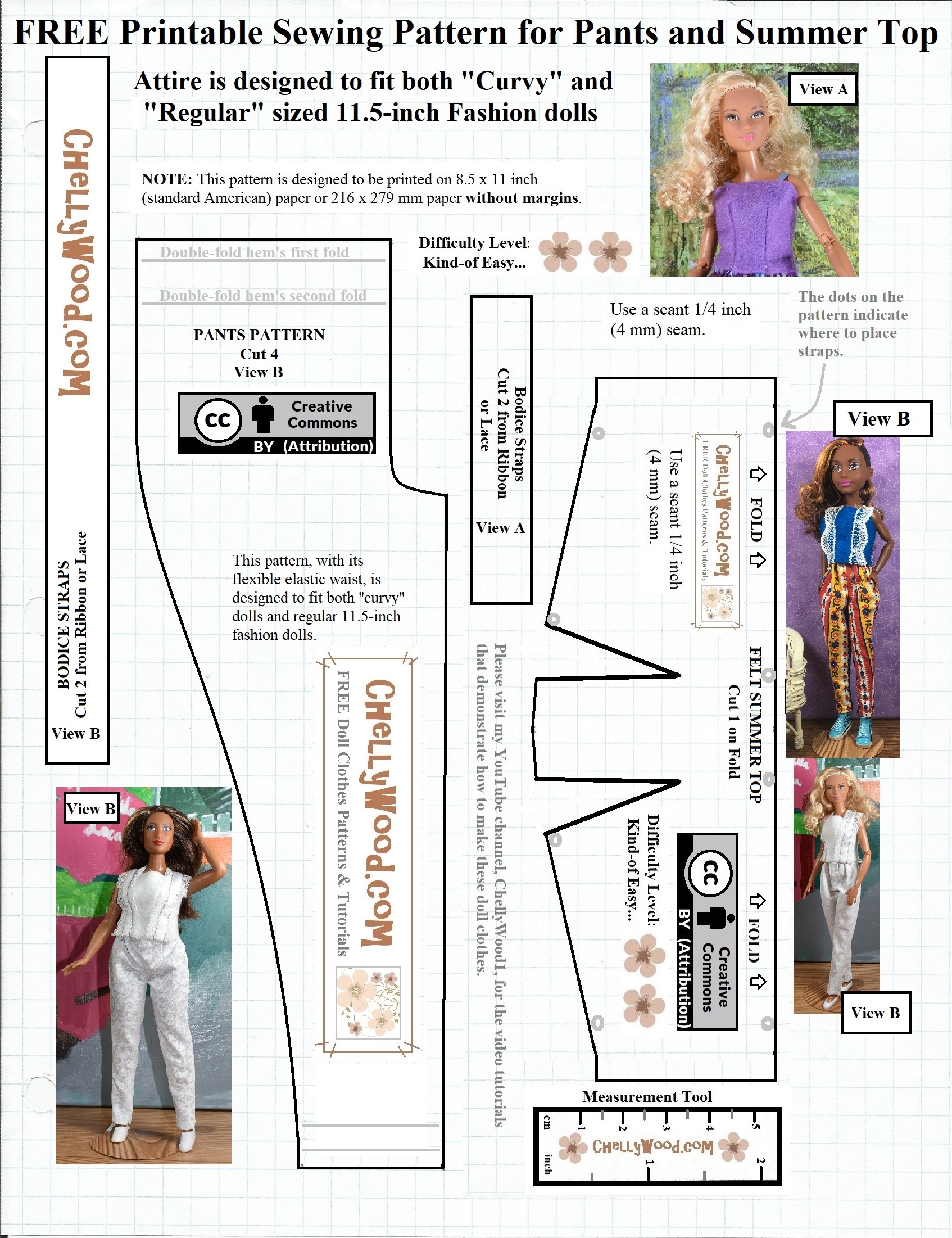 Free Printable Sewing Pattern For Dolls SummerClothes ChellyWood Free Doll Clothes Patterns Free Printable Sewing Pattern For Dolls SummerClothes ChellyWood Free Doll Clothes Patterns