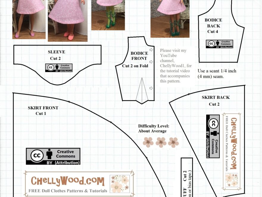 FREE Printable sewing Pattern For Small dolls Free Doll Clothes Patterns