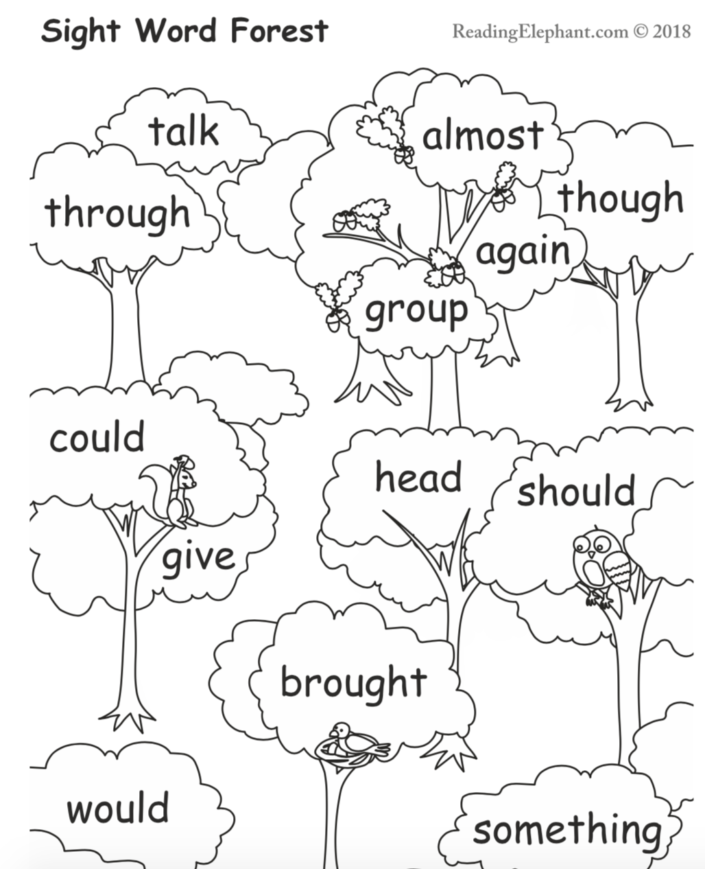 sight word practice worksheets