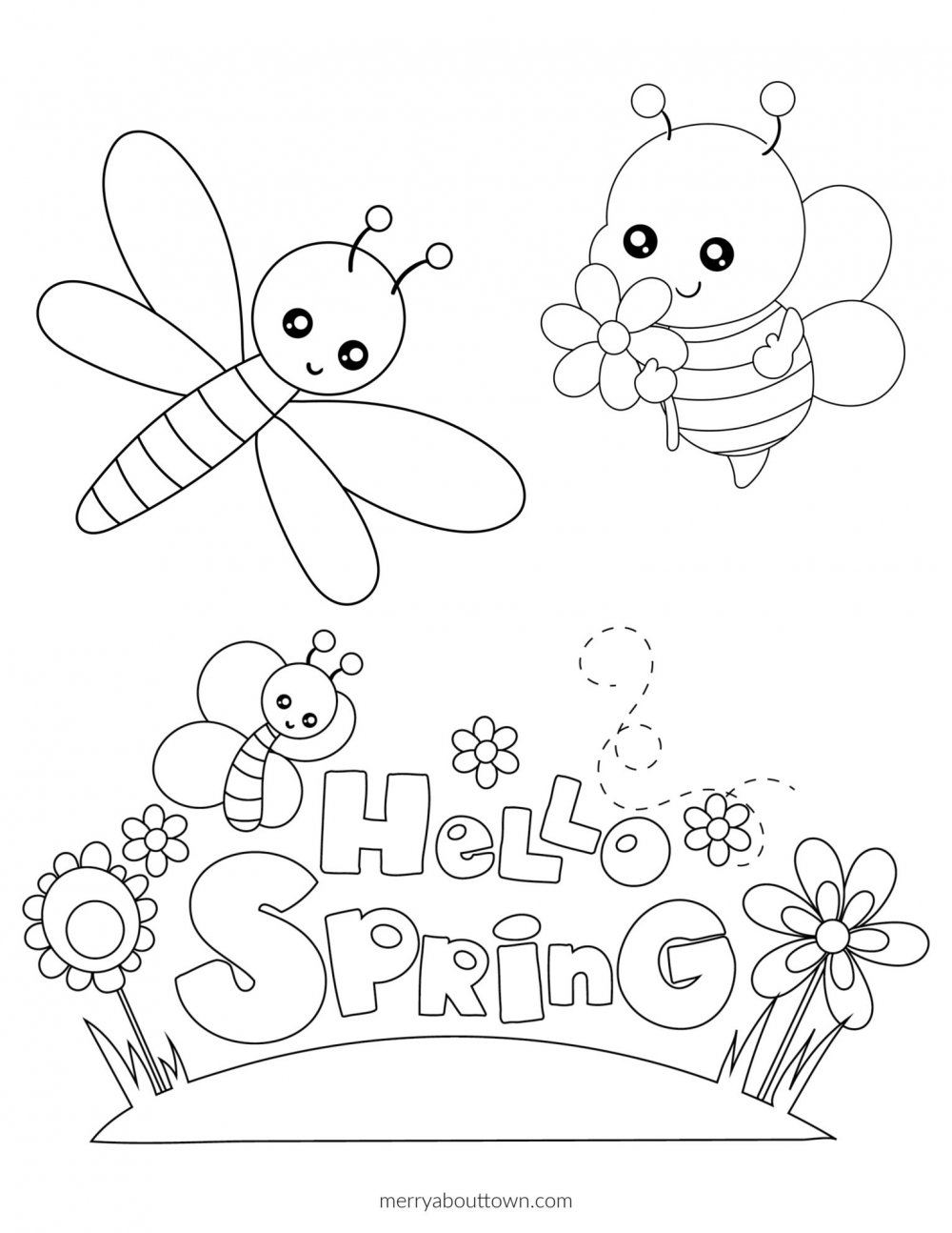 free printable coloring pages spring