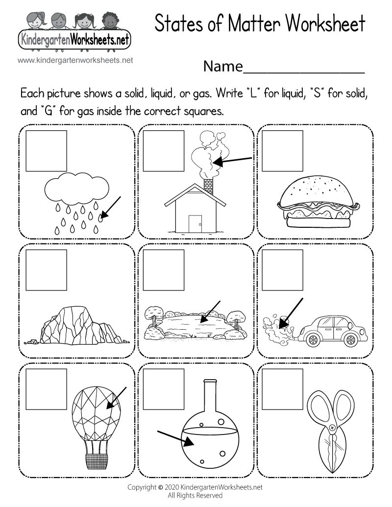 Free Printable States Of Matter Worksheet Free Printable States Of Matter Worksheet
