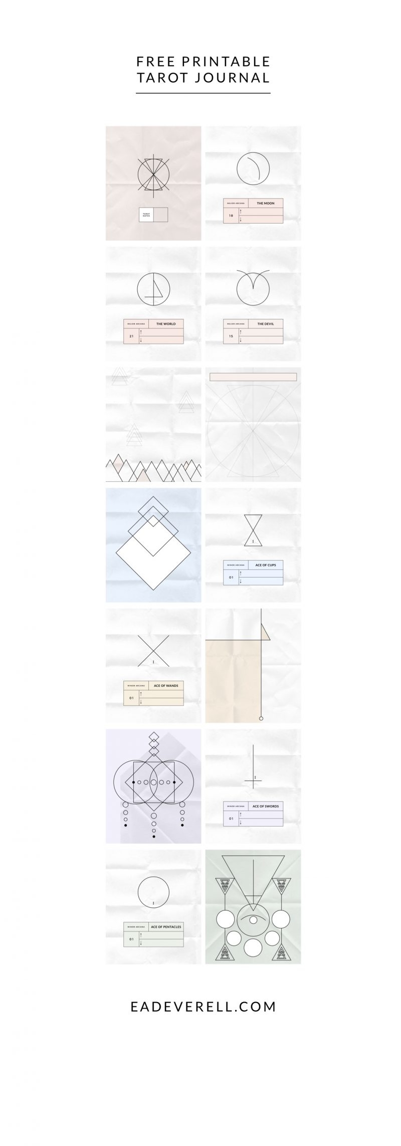 Free Printable Tarot Journal