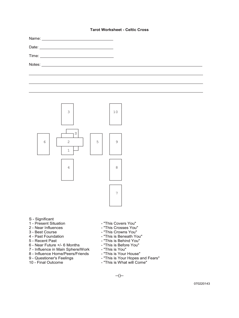Free Printable Tarot Spreads Pdf Fill Out Sign Online DocHub
