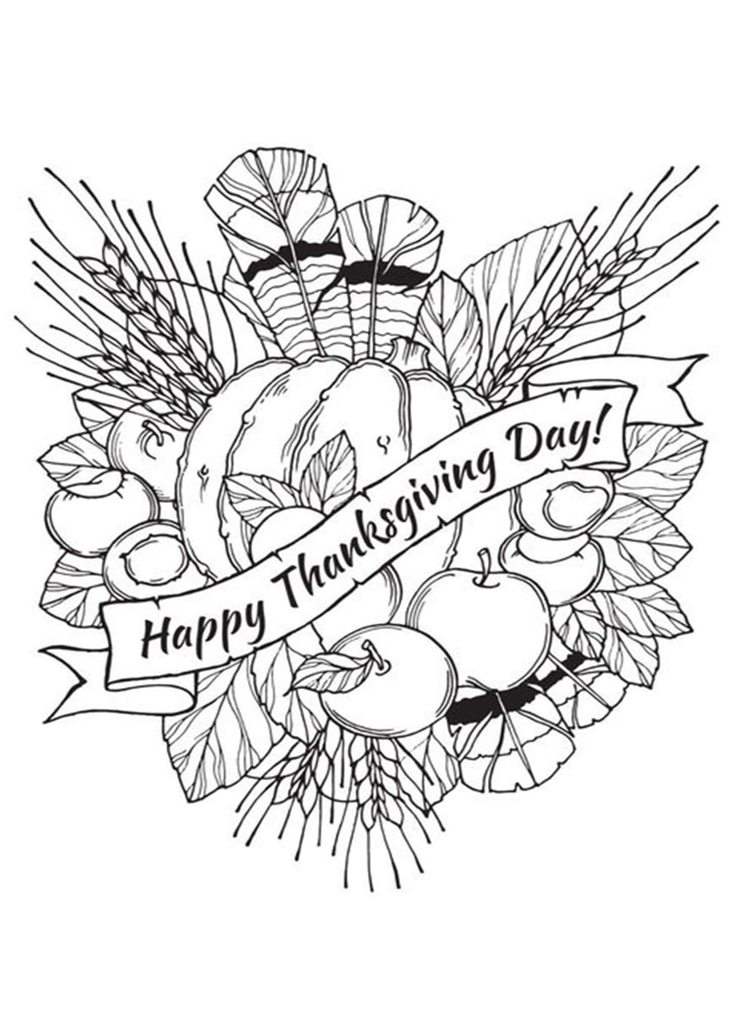 coloring pages for thanksgiving printable