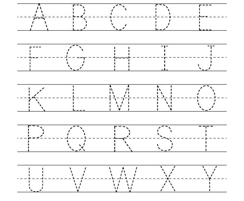 Free Printable Uppercase Alphabet Letters Tracing Worksheet