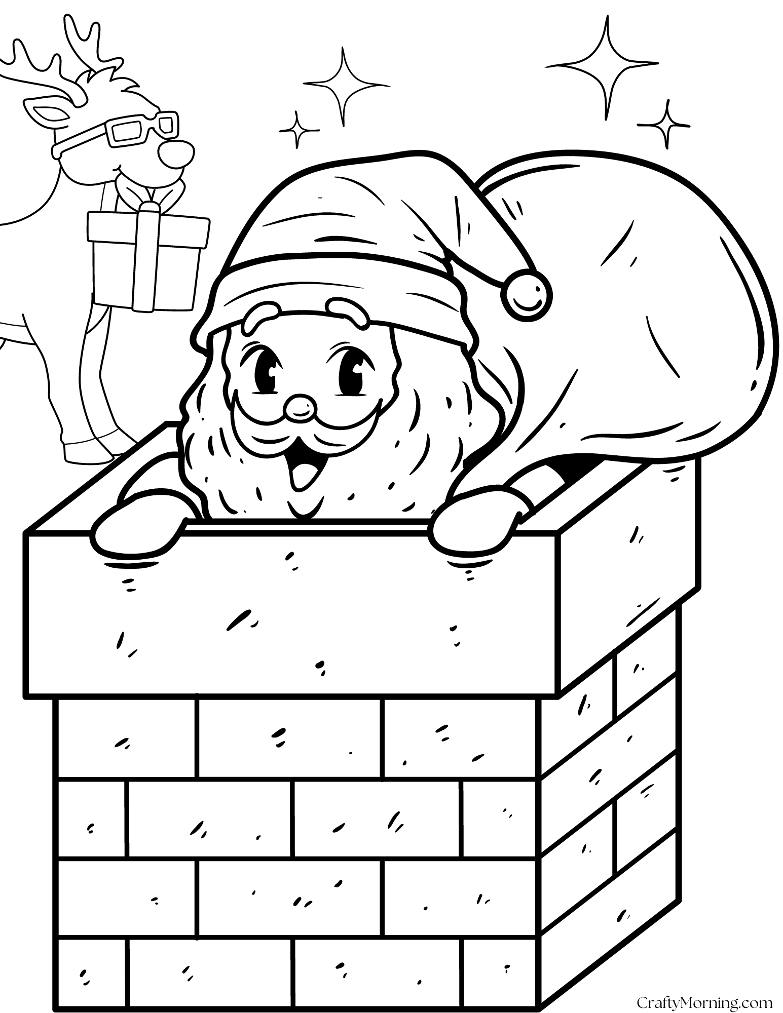 Free Santa Coloring Pages To Print Crafty Morning
