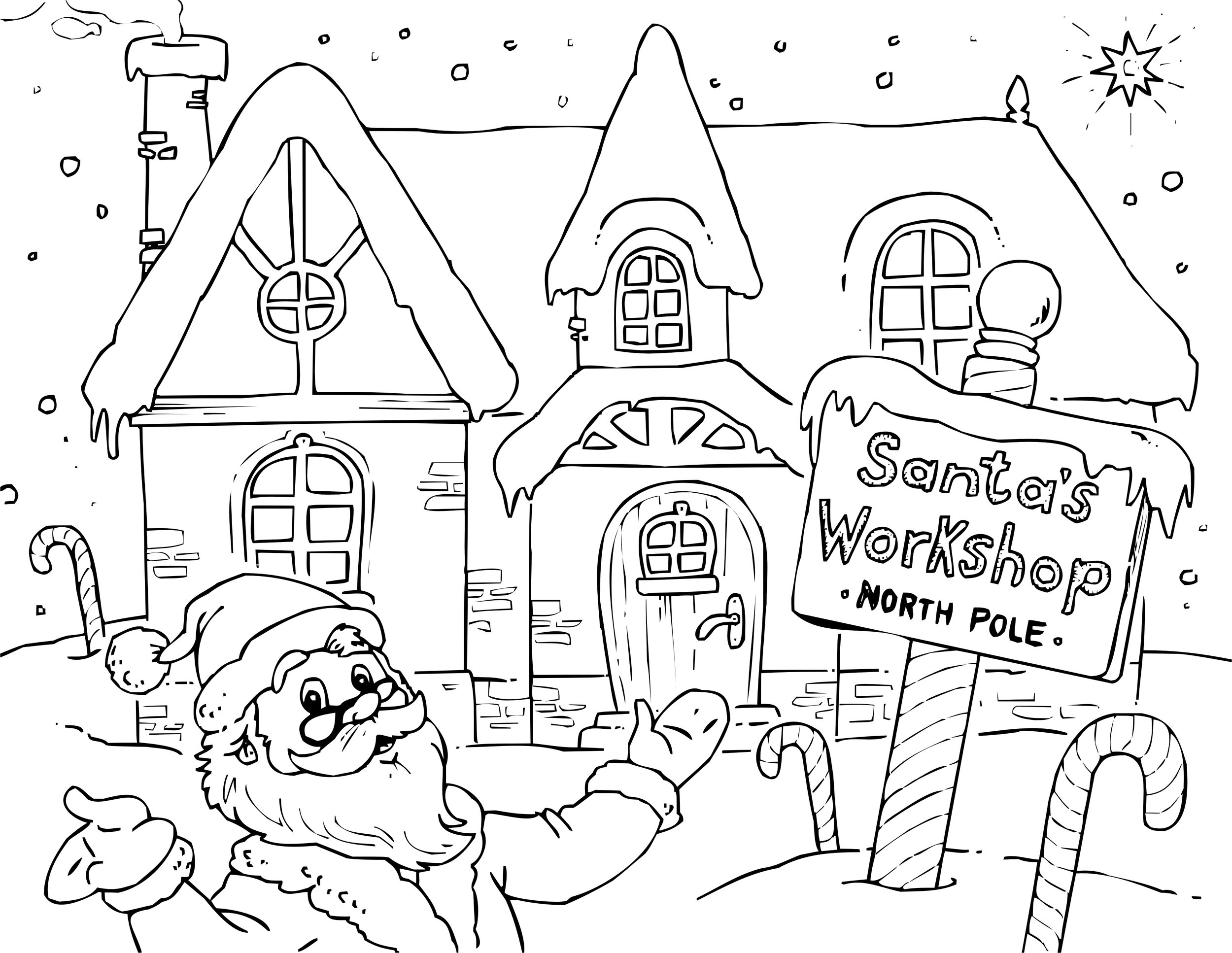 Free Santa s Workshop Coloring Pages Printable Elf Application Sew Cute Patterns