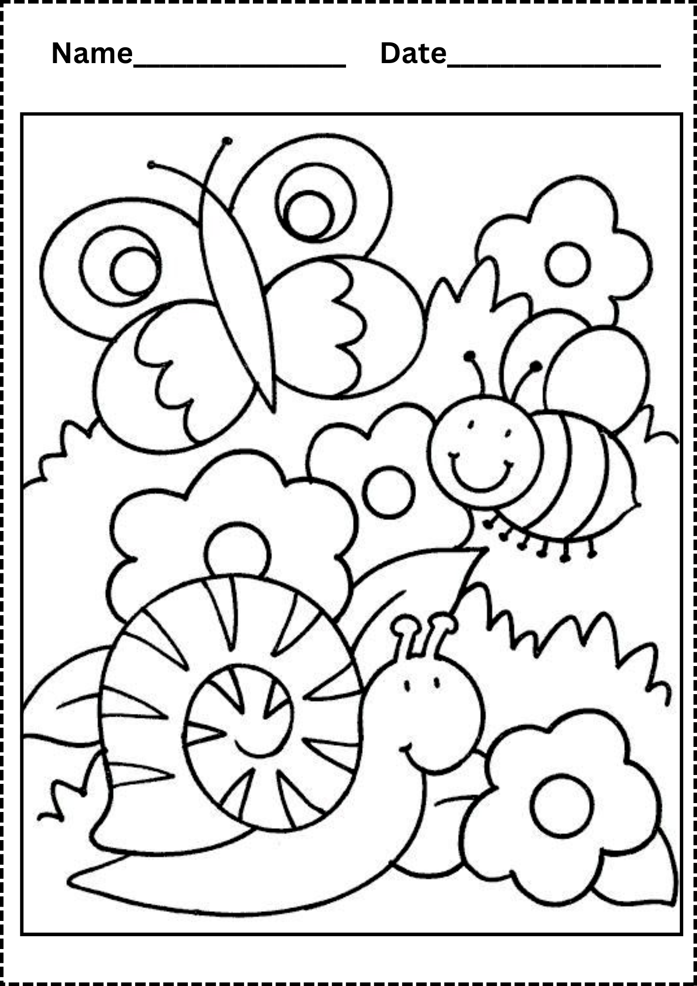 spring time coloring pages