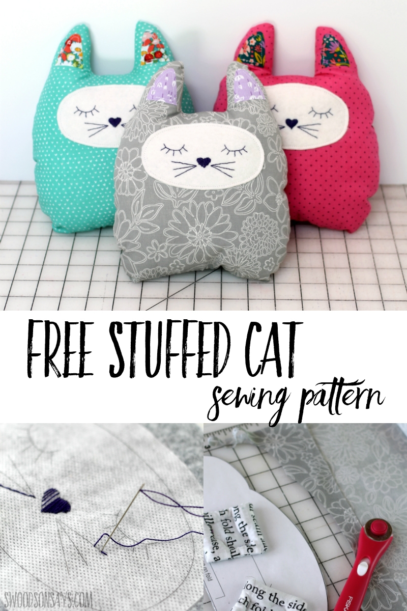Free Stuffed Cat Sewing Pattern And Tutorial Swoodson Says