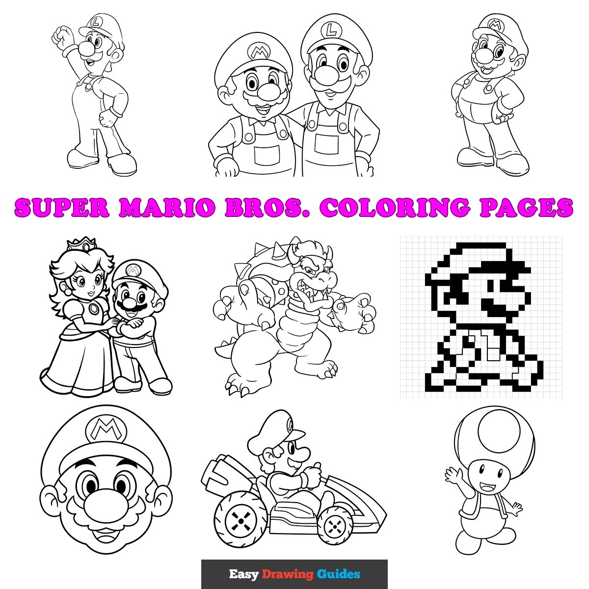 Free Super Mario Bros Coloring Pages For Kids 11 Printable Sheets