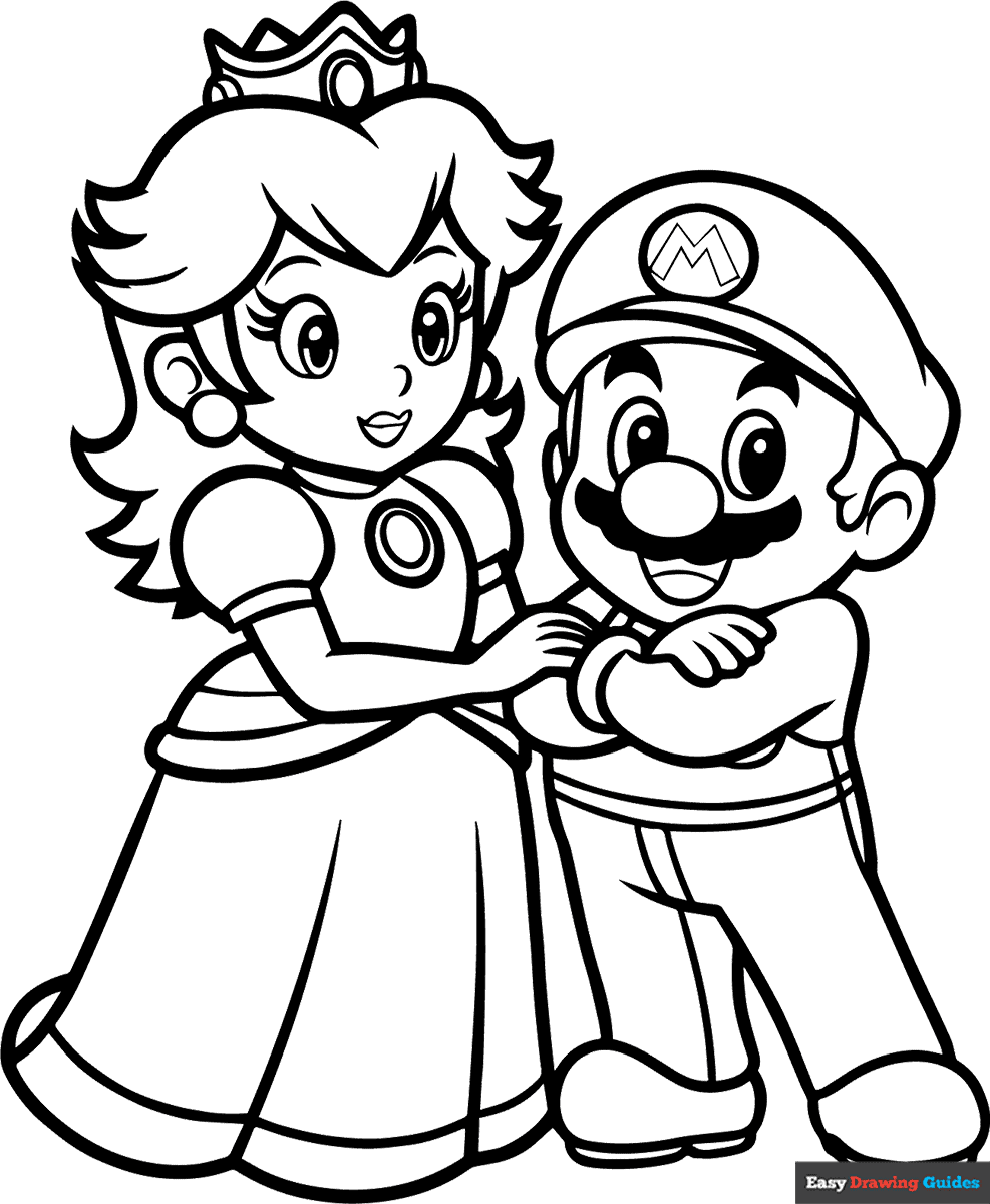 super mario coloring pages