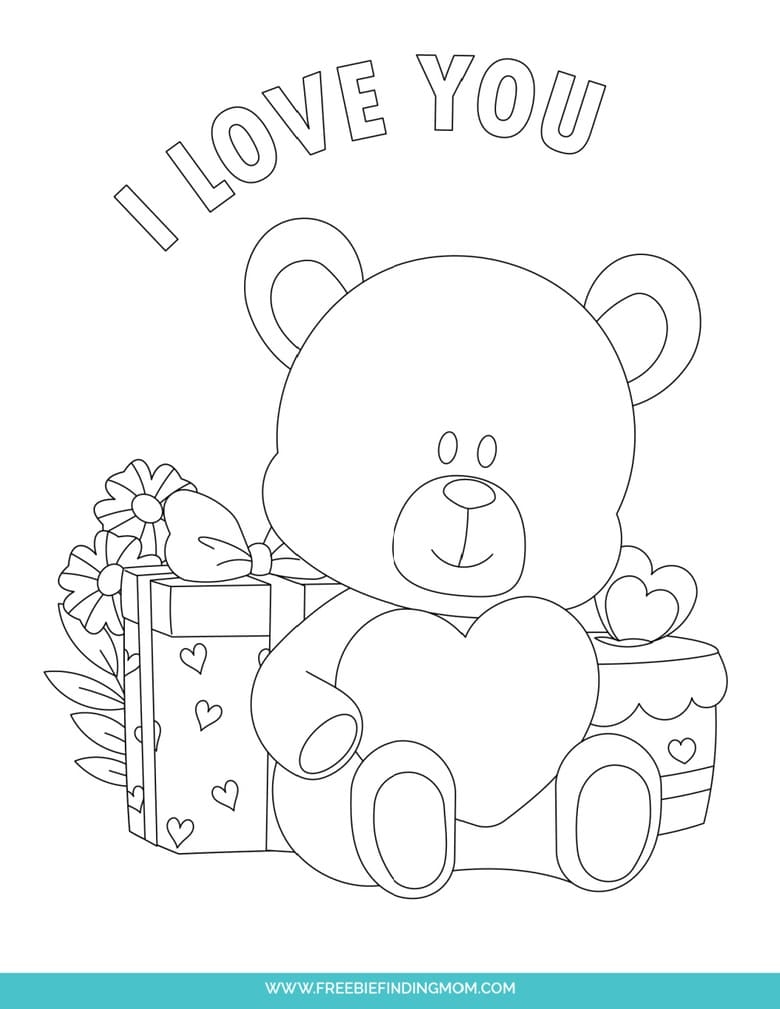 printable valentines coloring pages