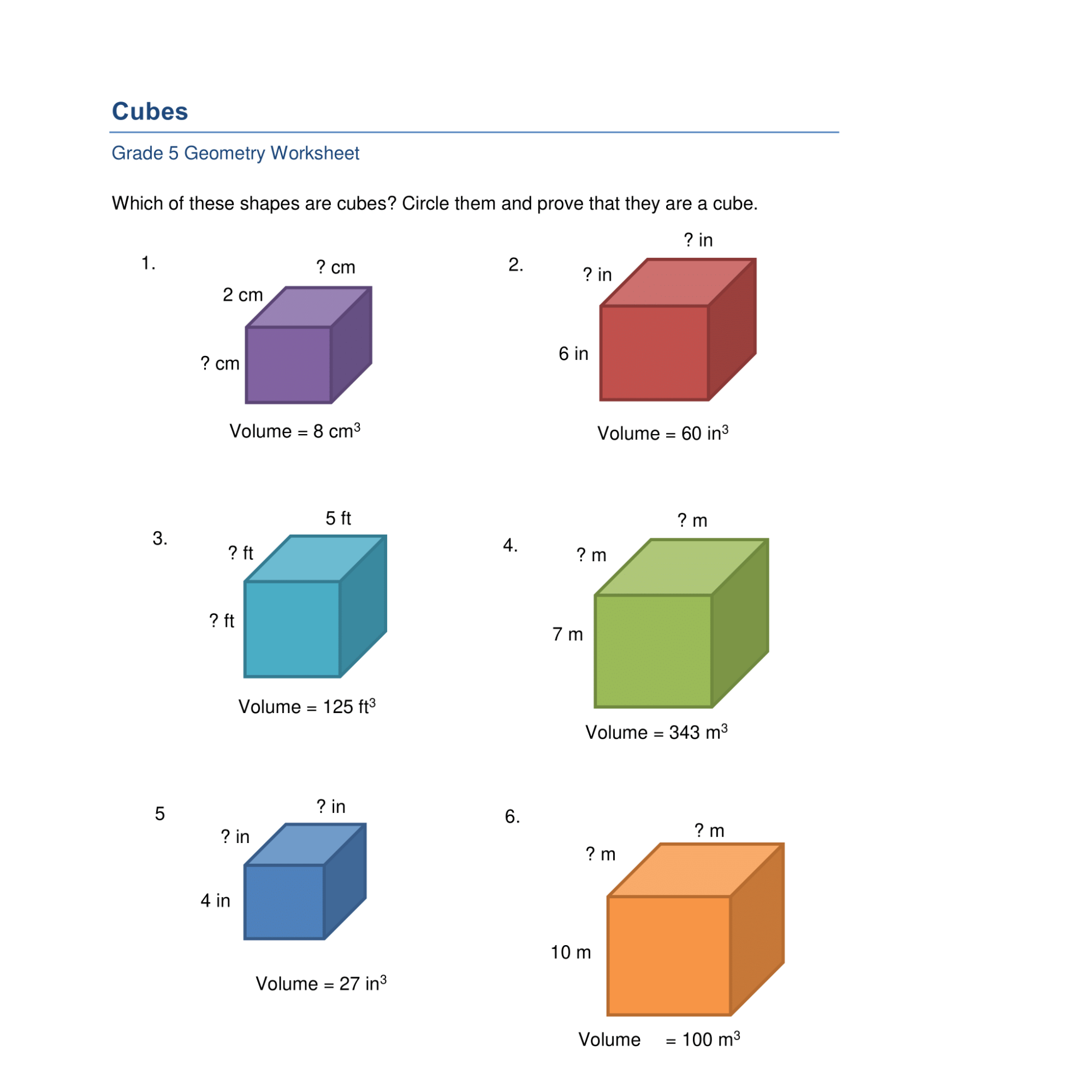 Geometry Rectangular Prisms Volume And Surface Area Worksheets Made By Teachers