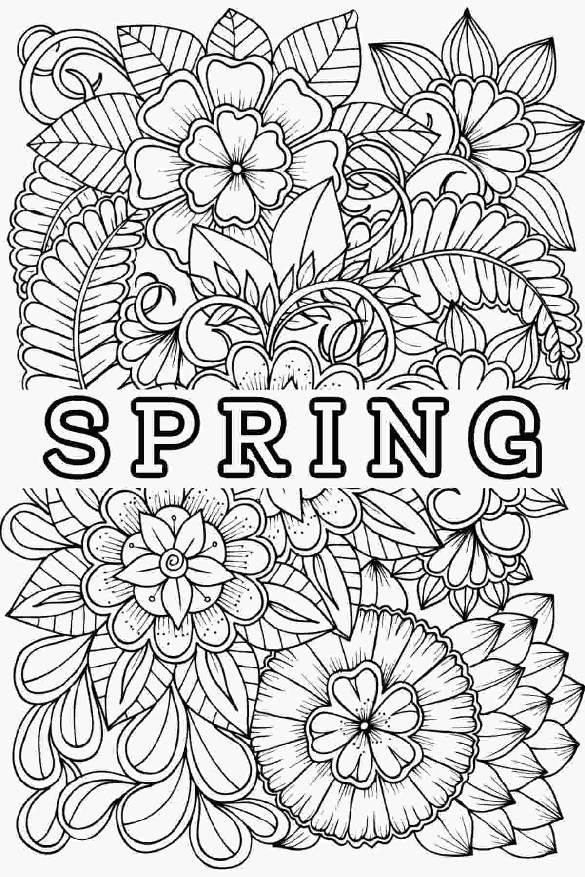 spring coloring pages free printable spring coloring pages free printable