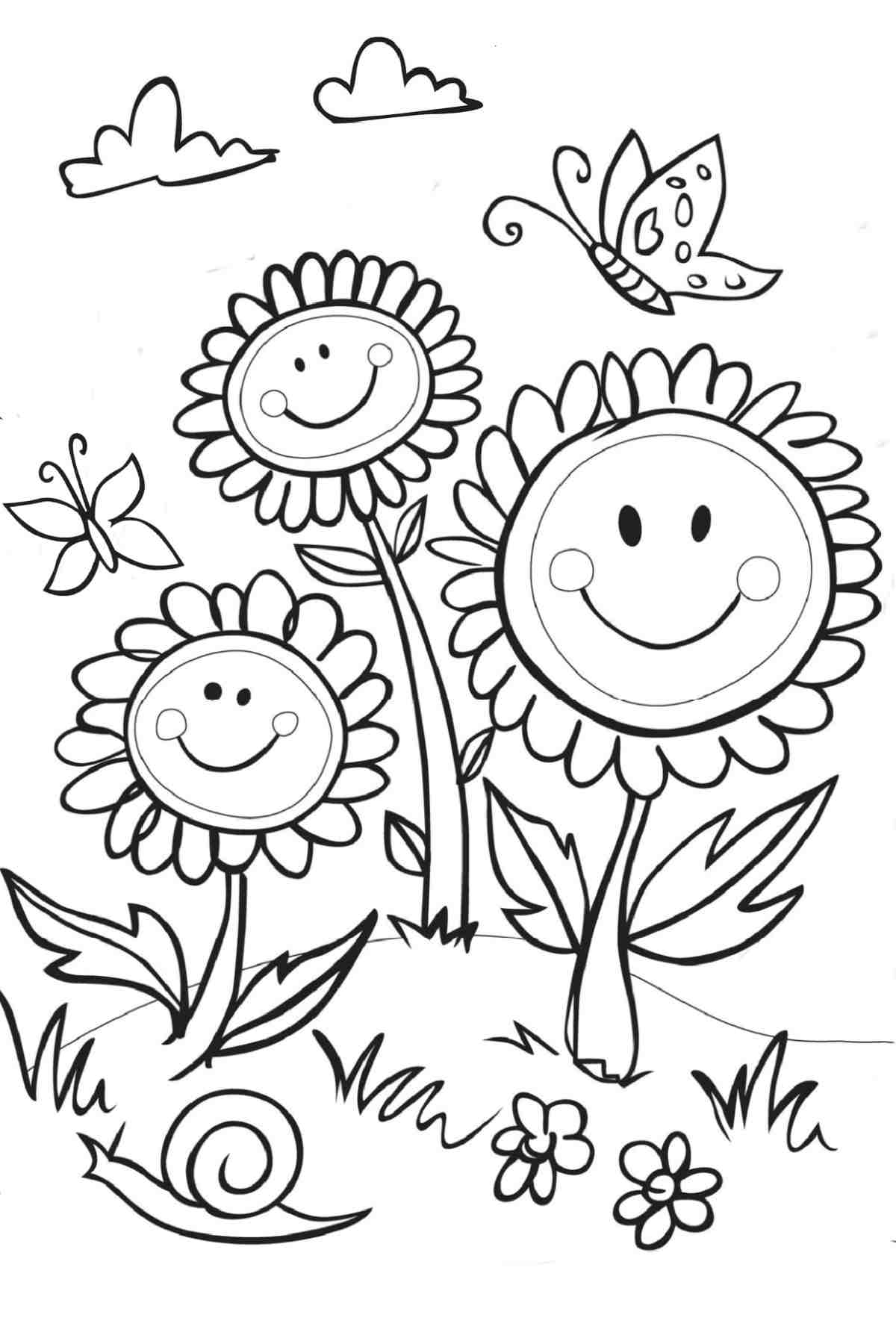 free printable coloring pages of flowers