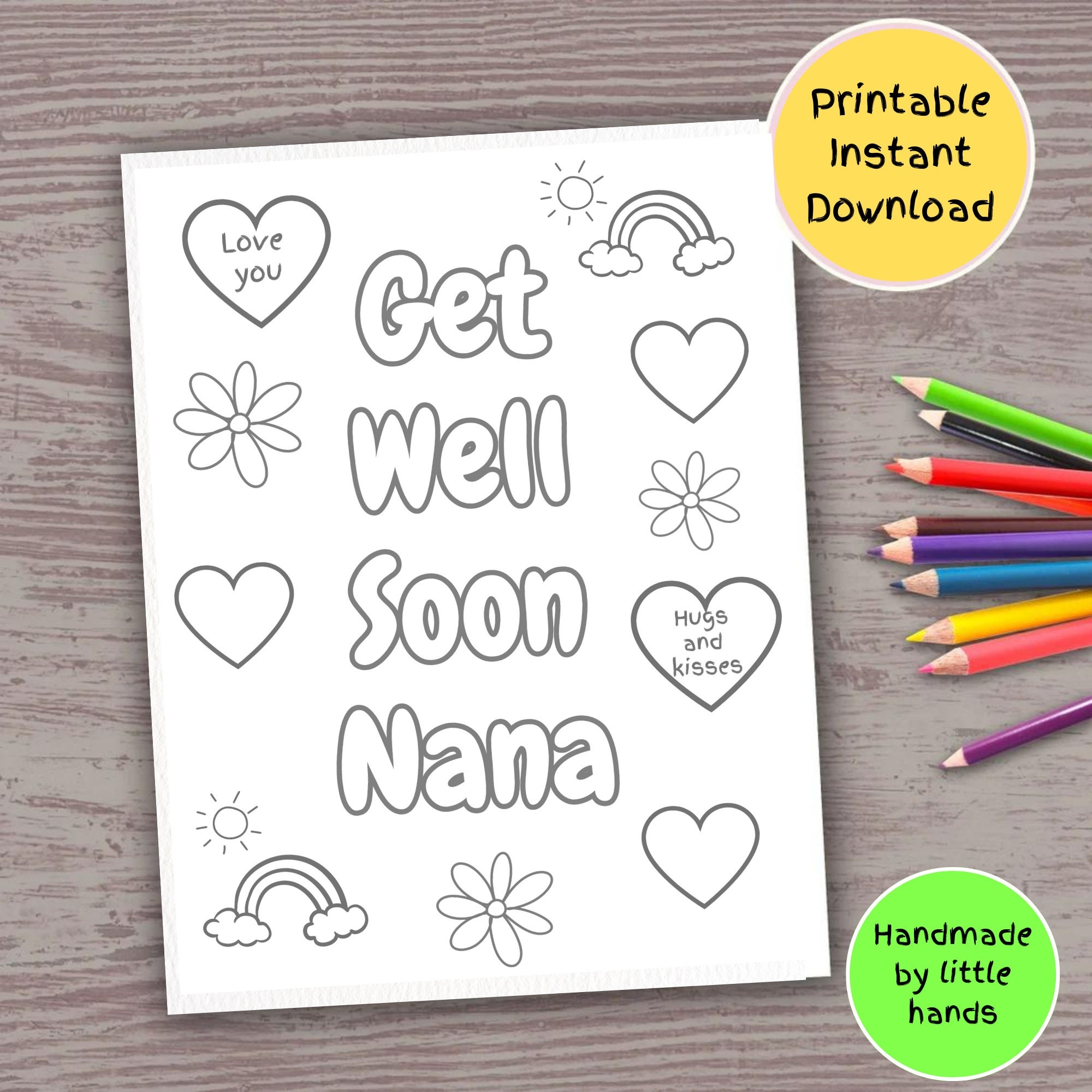 get well coloring pages