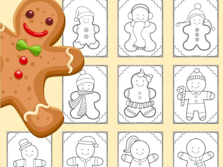 Gingerbread Man Coloring Pages PDF Free Your Therapy Source