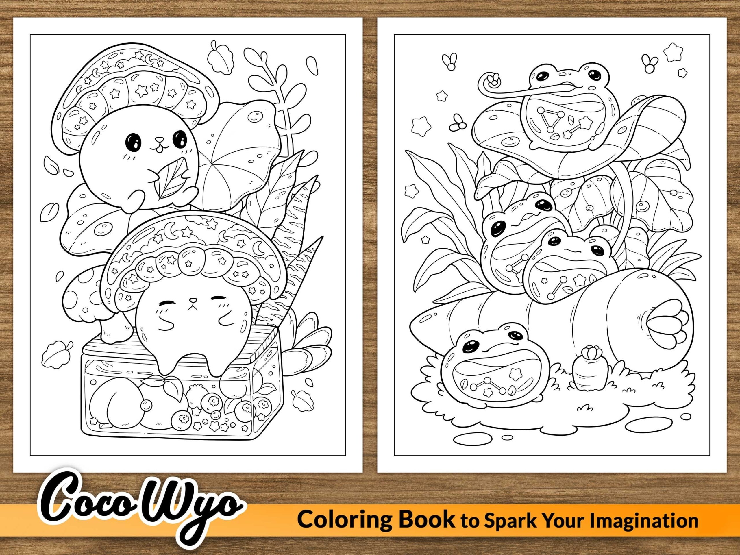 Glassy World Cute Coloring Book For Relaxing By Coco Wyo Etsy