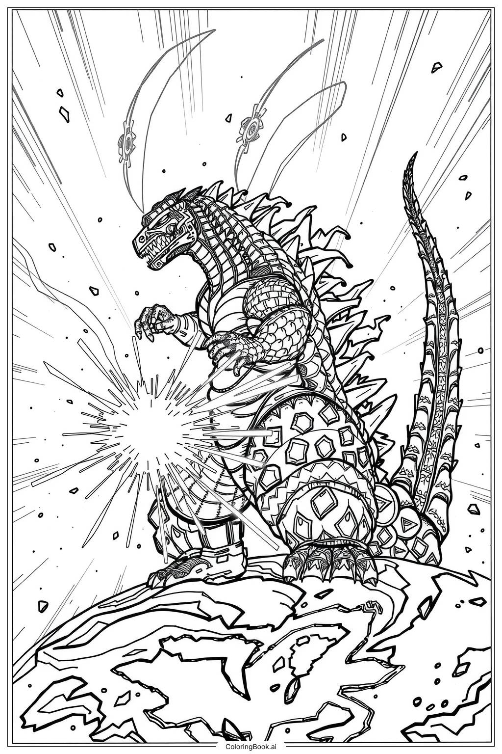 godzilla coloring pages printable