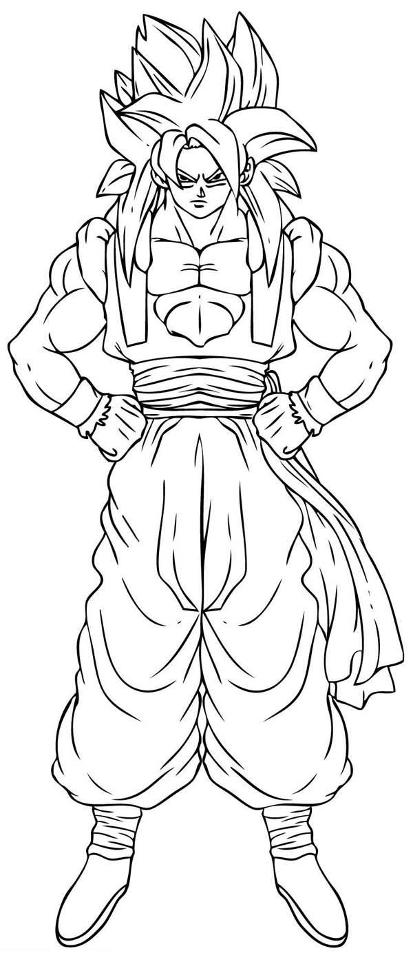 dragon ball z goku coloring pages
