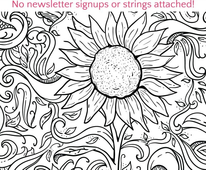 Grab This Free Printable Spring Adult Coloring Book No Strings Attached Pretty Opinionated