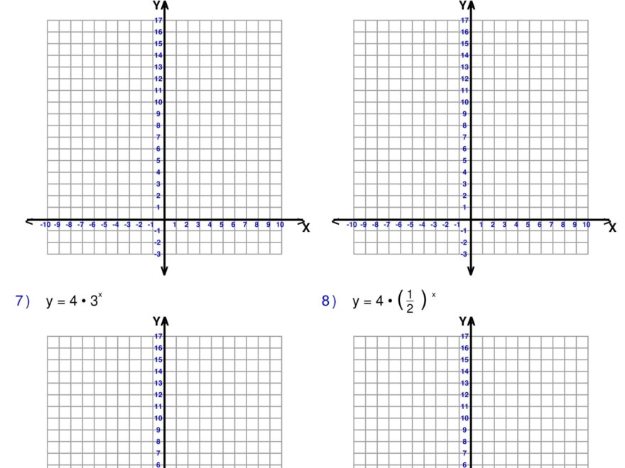 Graphing Exponential Functions Exponents Worksheets Algebra 1 Made By Teachers
