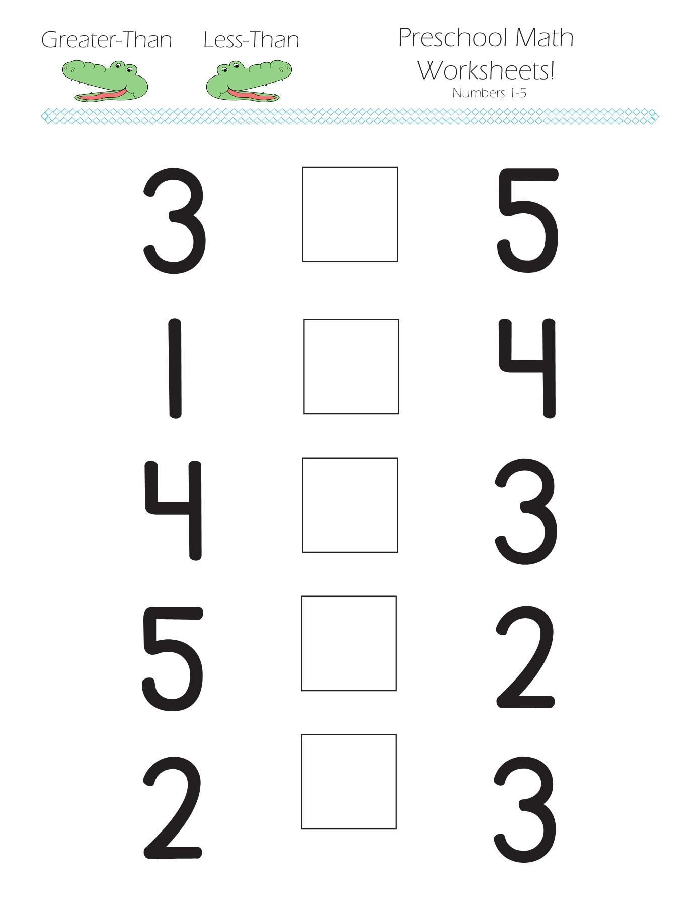 greater than less than worksheets greater than less than worksheets