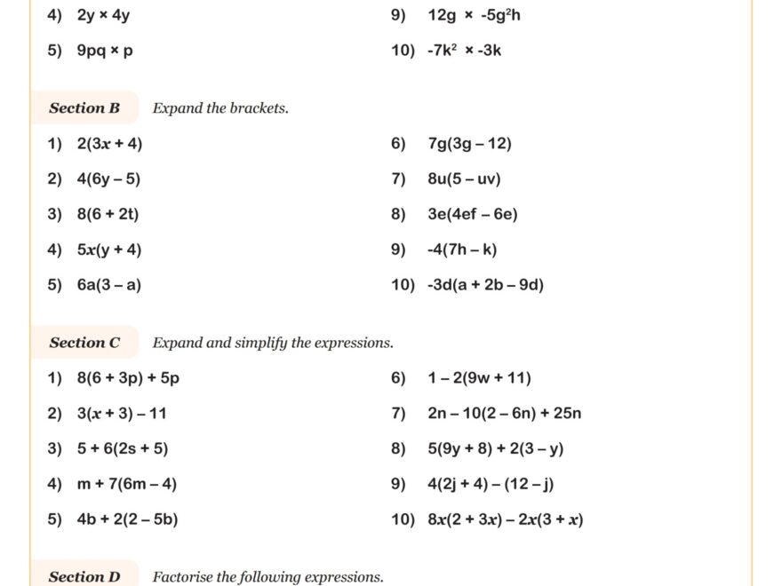 Greatest Common Factor Worksheet Algebra I PDF Worksheets Cazoom Math