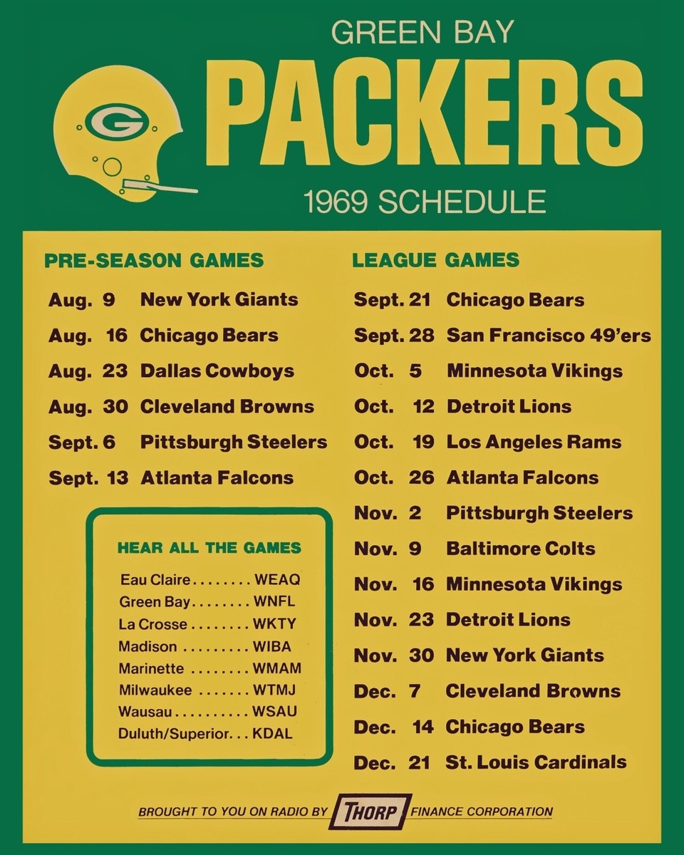 green bay packers schedule printable