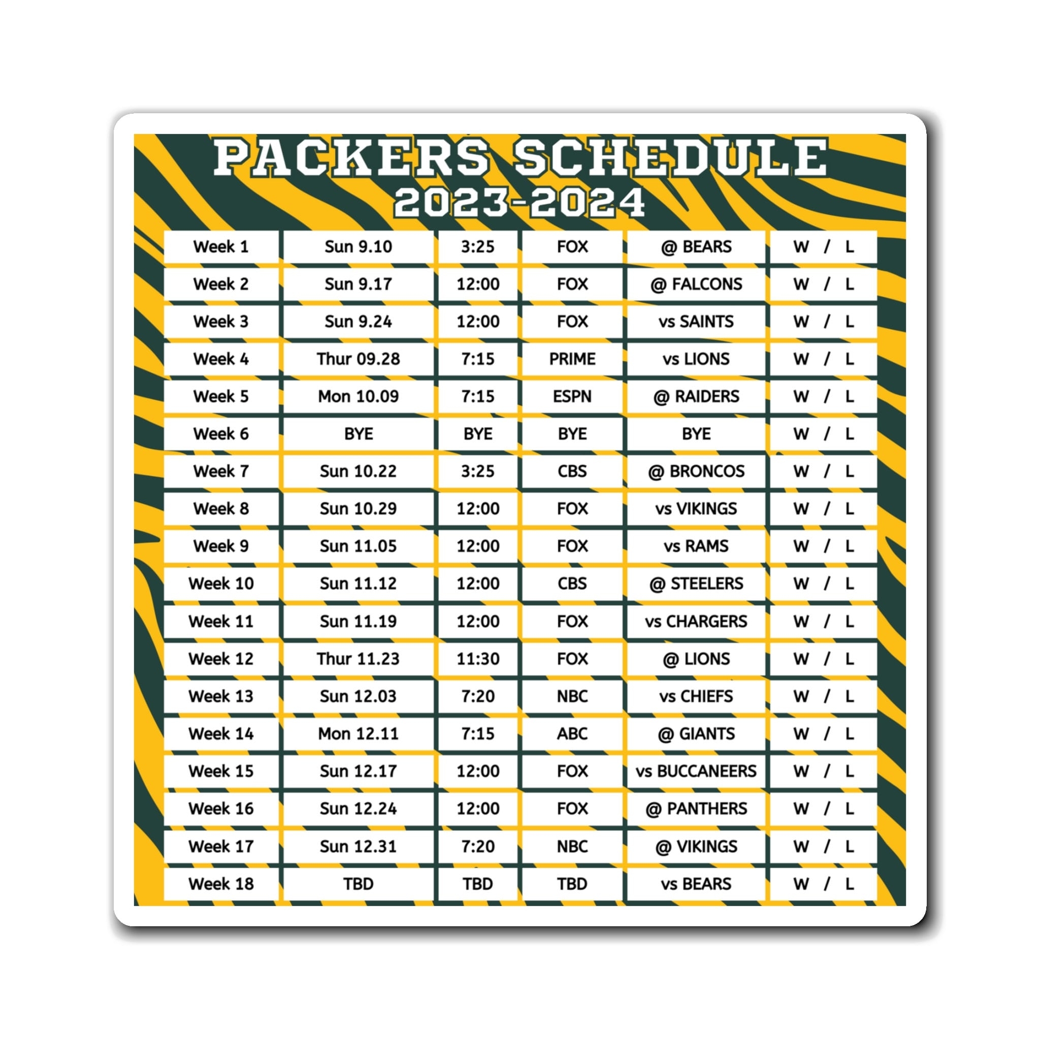 Green Bay Packers Toys Green Bay Packers 2023 Wall Calendar 12 X 12 Inch Green Bay Packers Nfl Football