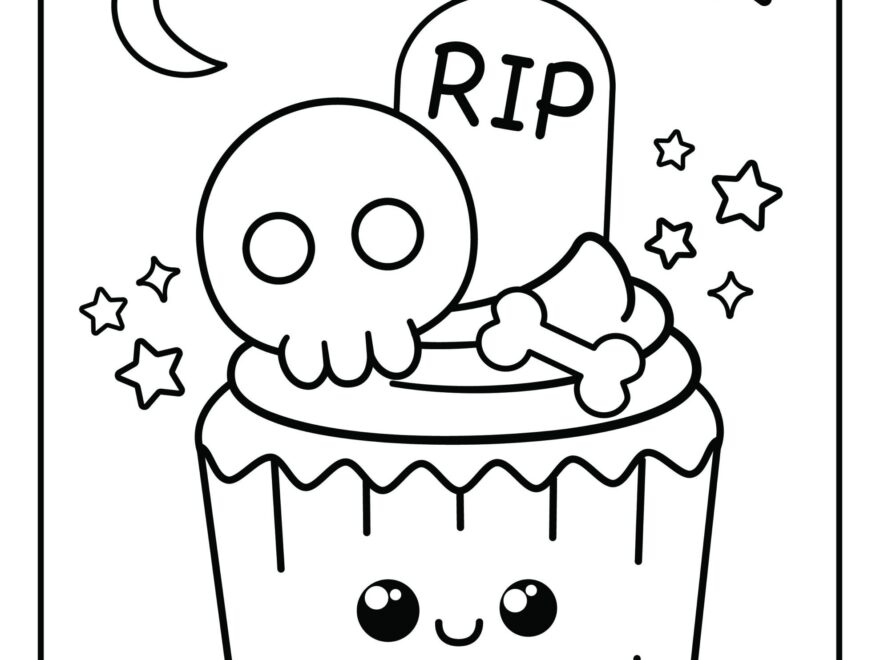 Halloween Candy And Treats Coloring Pages Free Printable Cute Coloring Pages For Kids