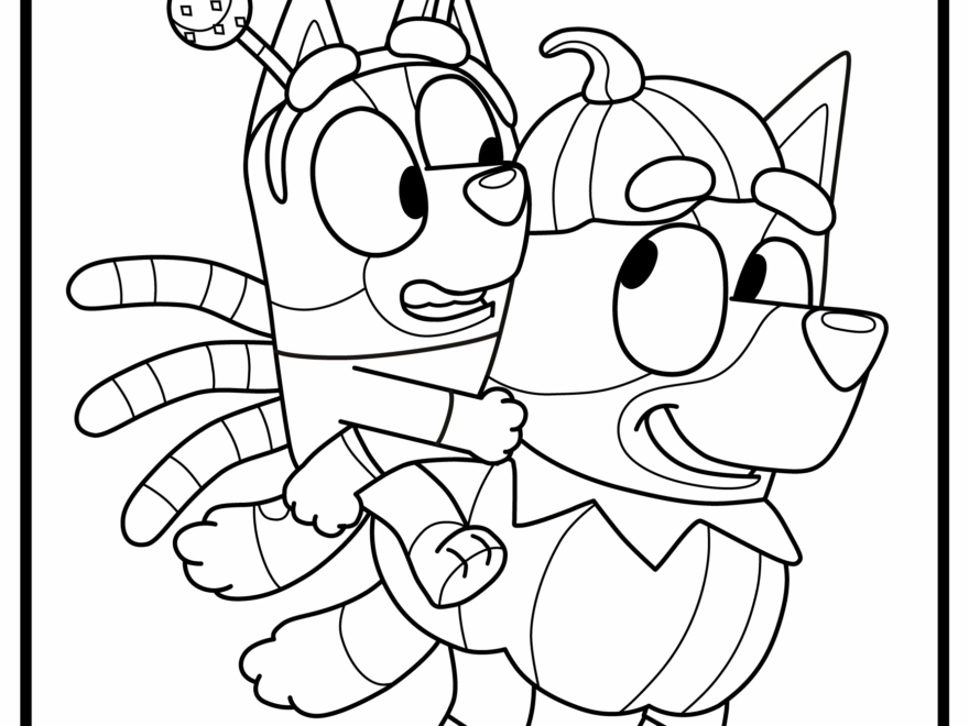 Halloween Friends Colouring Sheets Bluey Official Website