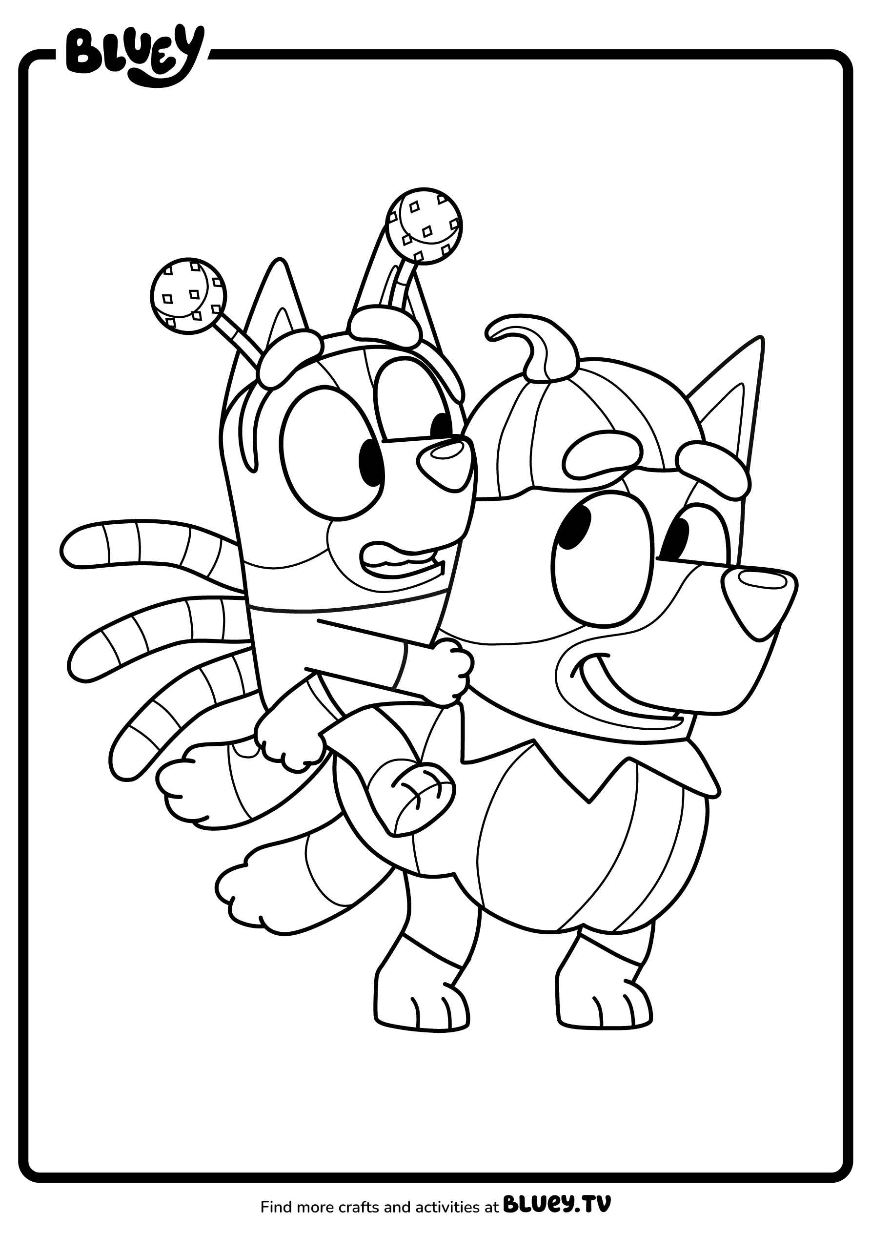 Halloween Friends Colouring Sheets Bluey Official Website Halloween Friends Colouring Sheets Bluey Official Website