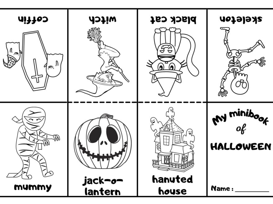 Halloween Mini Coloring Book Ezpzlearn