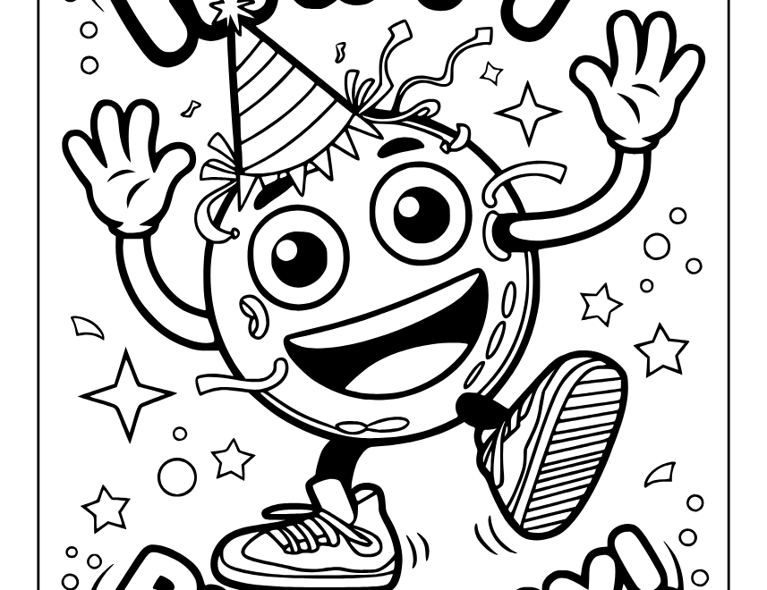 Happy Birthday Coloring Pages 25 Free Printable PDF