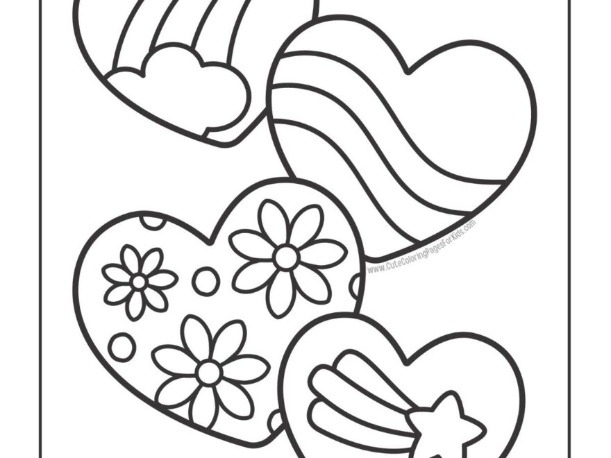 Heart Coloring Pages Cute Coloring Pages For Kids