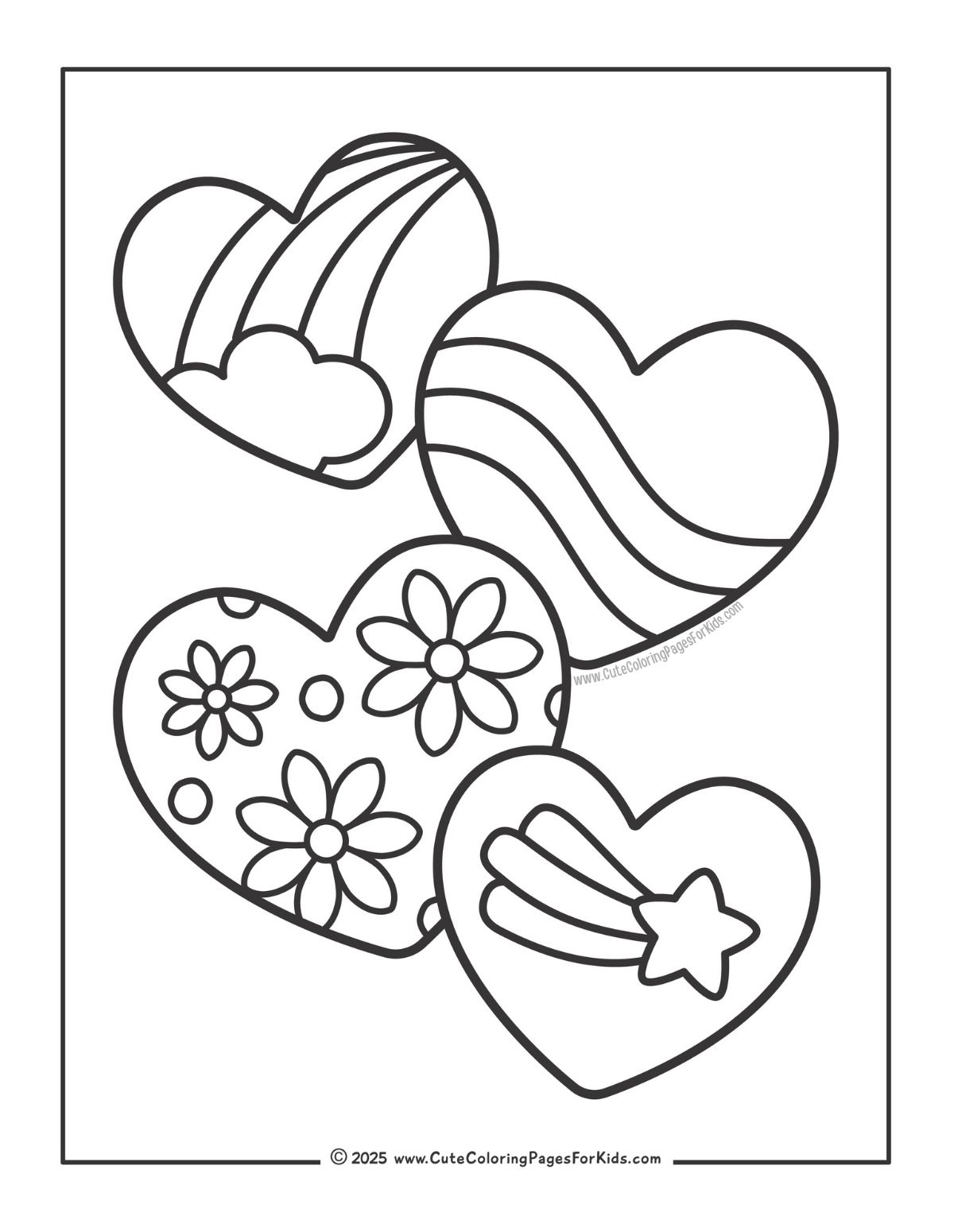 Heart Coloring Pages Cute Coloring Pages For Kids