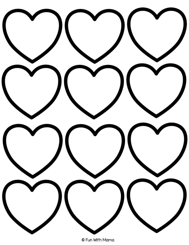 free printable heart patterns