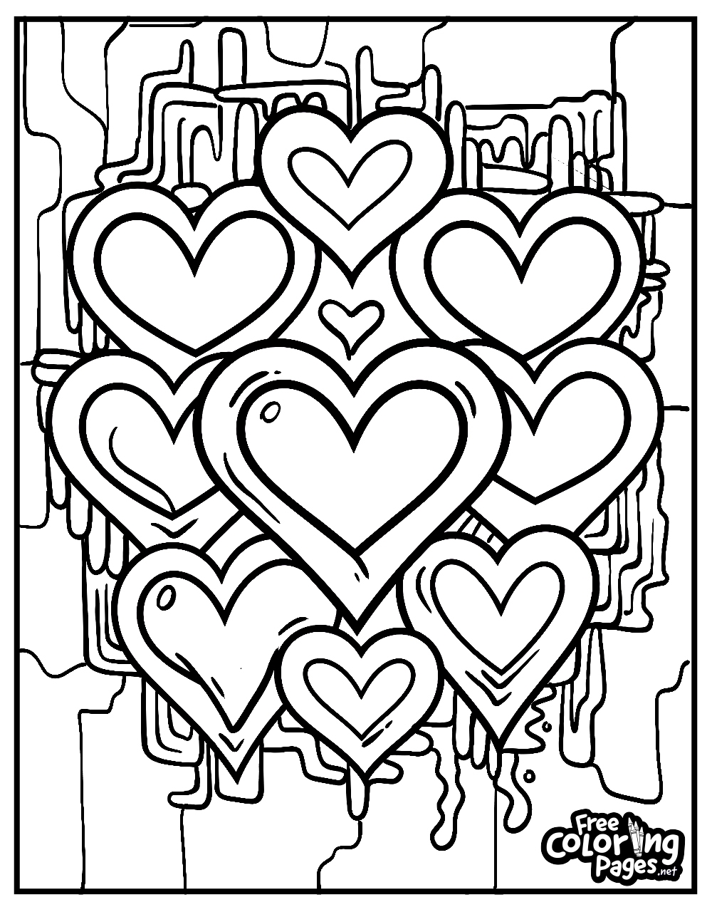 printable heart coloring pages