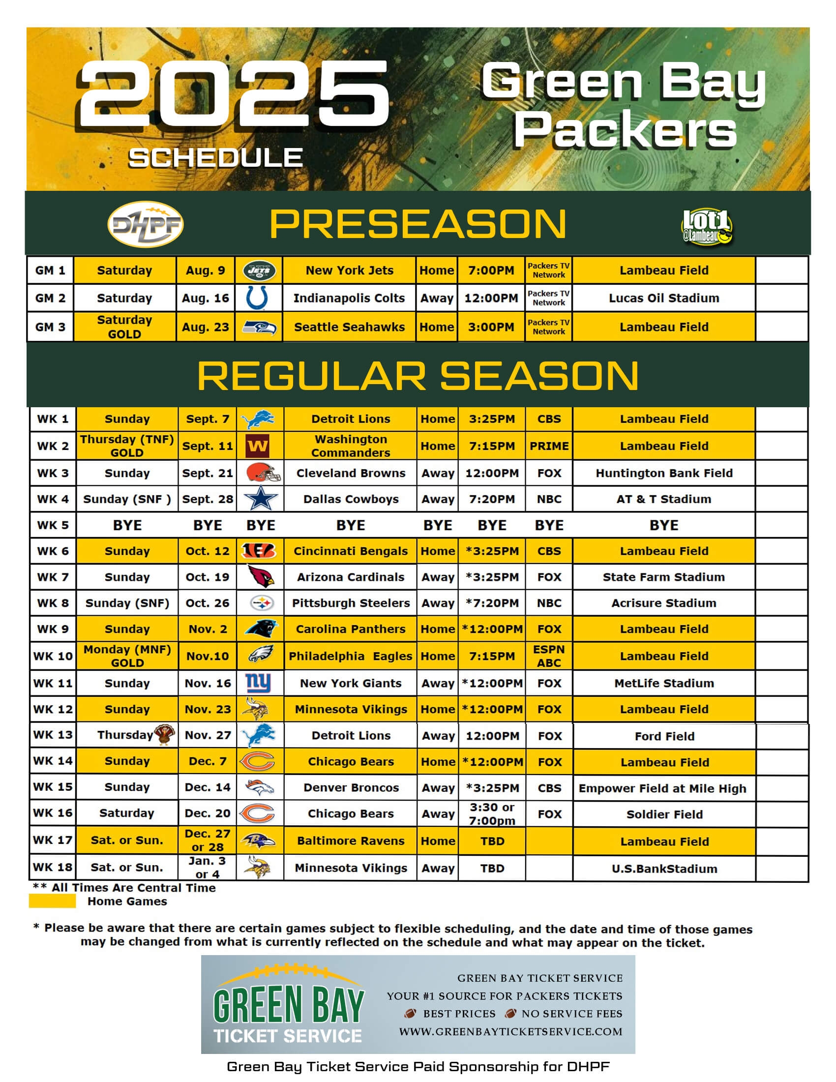 printable packers football schedule printable packers football schedule