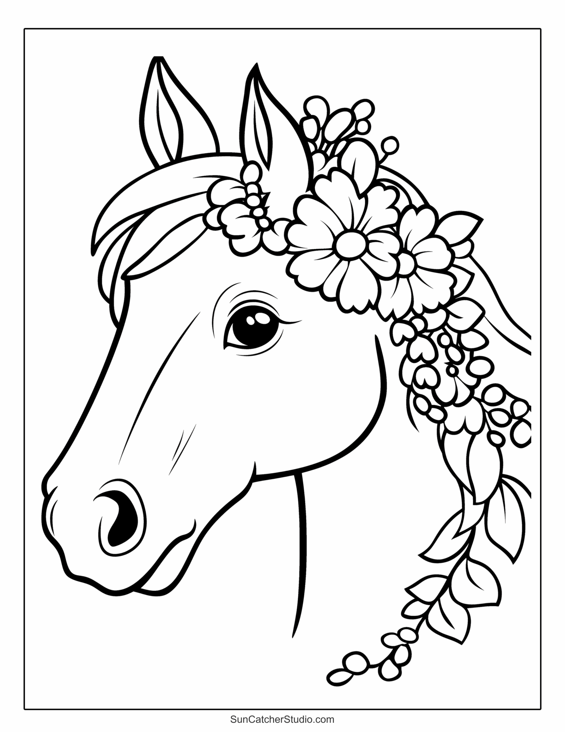 printable horse coloring pages