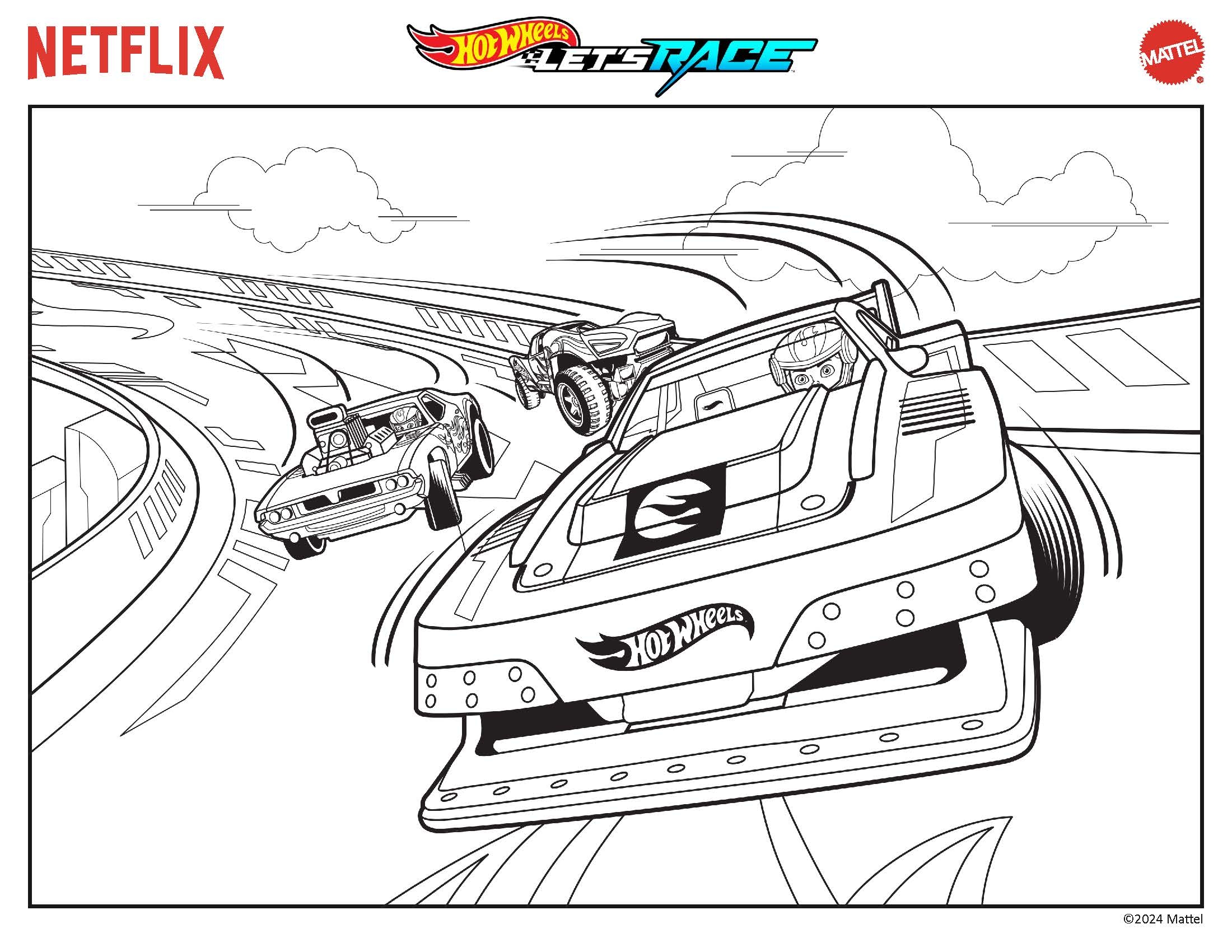 Hot Wheels Coloring Pages Hot Wheels Let s Race Coloring Pages