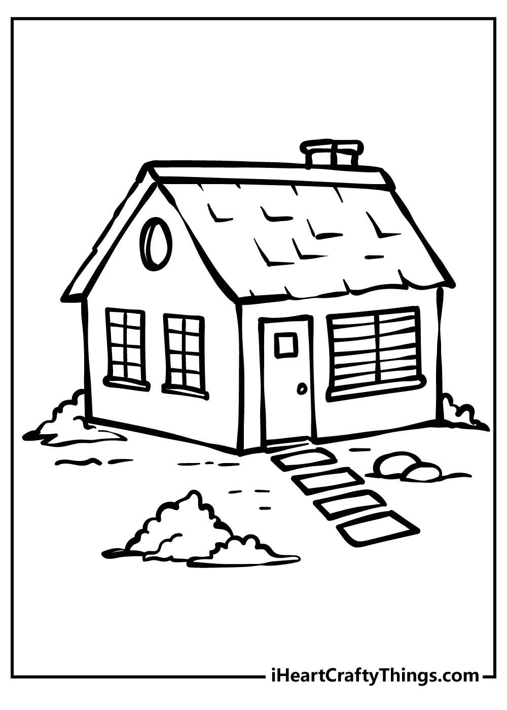 house coloring pages printable